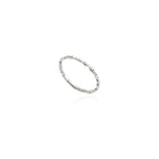 925 Sterling Silver Minimalist Hammered Skinny Knuckle Stacking Rings