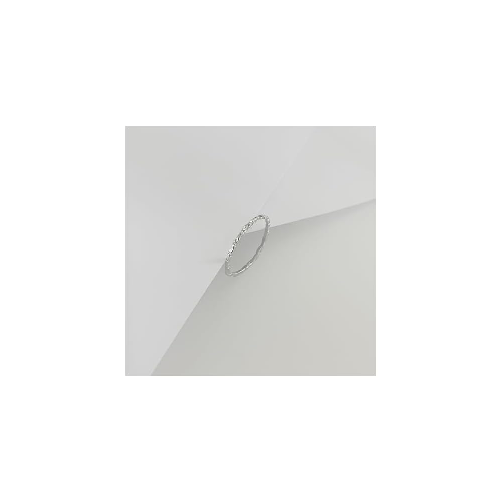925 Sterling Silver Minimalist Hammered Skinny Knuckle Stacking Rings