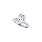 1CT-12CT Oval Moissanite Engagement Ring | Wedding/Bridal Ring Set | Solitaire Halo Style, Solid Sterling Silver Vintage Bridal Rings Gift for Her