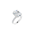 1CT-12CT Oval Moissanite Engagement Ring | Wedding/Bridal Ring Set | Solitaire Halo Style, Solid Sterling Silver Vintage Bridal Rings Gift for Her