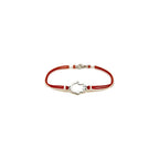 Hamsa red string bracelet for men, men's bracelet with silver plated Hamsa charm, red cotton cord, Jewish gift for him, evil eye protection Jewish jewelry from Israel