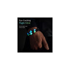 2-Pack Men's Cross Bracelet, Handmade Glow Lava Stone Beaded Set