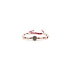 Cultured Freshwater Pearl Bracelet With St Benedict Medal on Adjustable Red String for Women