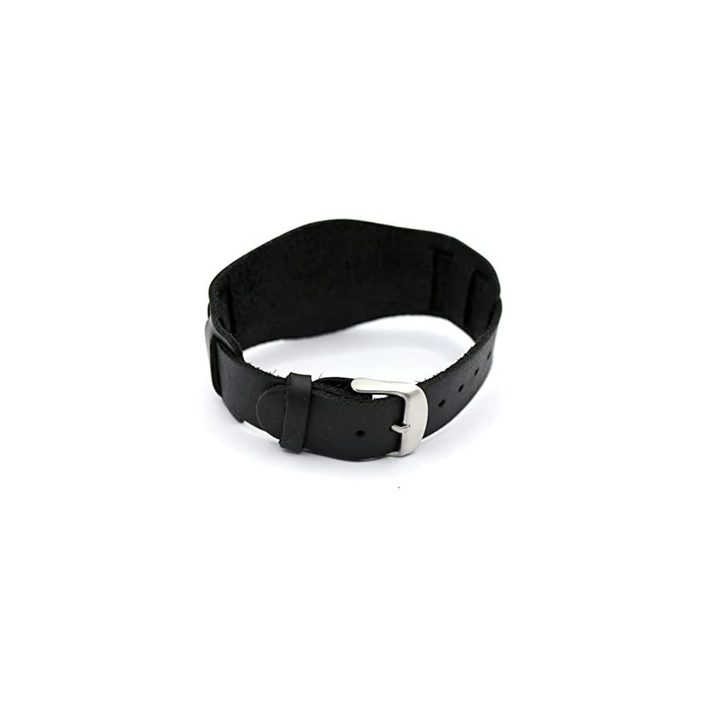 G1041 Model - soft thin handmade leather watch strap with bund pad unstitched 18 mm 16mm lugs retro style design