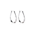 Sterling Silver Hoop Earrings Lightweight Hypoallergenic Spiral Twist Mobius Earrings for Women