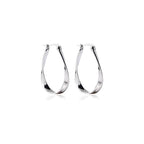Sterling Silver Hoop Earrings Lightweight Hypoallergenic Spiral Twist Mobius Earrings for Women
