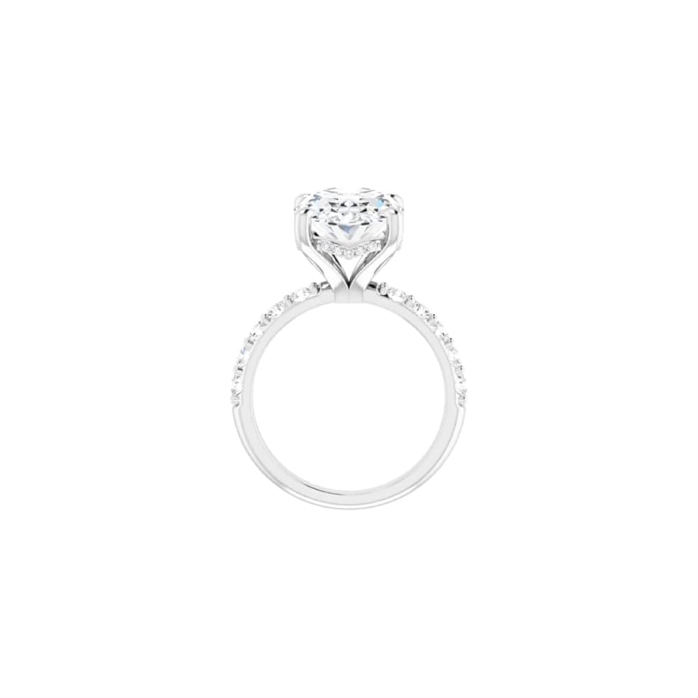 1CT-12CT Oval Moissanite Engagement Ring | Wedding/Bridal Ring Set | Solitaire Halo Style, Solid Sterling Silver Vintage Bridal Rings Gift for Her