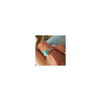 Turquoise Stone Ring 925 Sterling Silver Statement Ring For Women Handmade Gemstone Christmas Jewellery Gift For Her
