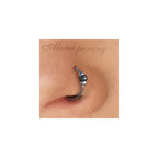 Tiny and Thin Silver Nose Ring - 24 Gauge 7 mm nose piercing hoop - sterling silver nose ring