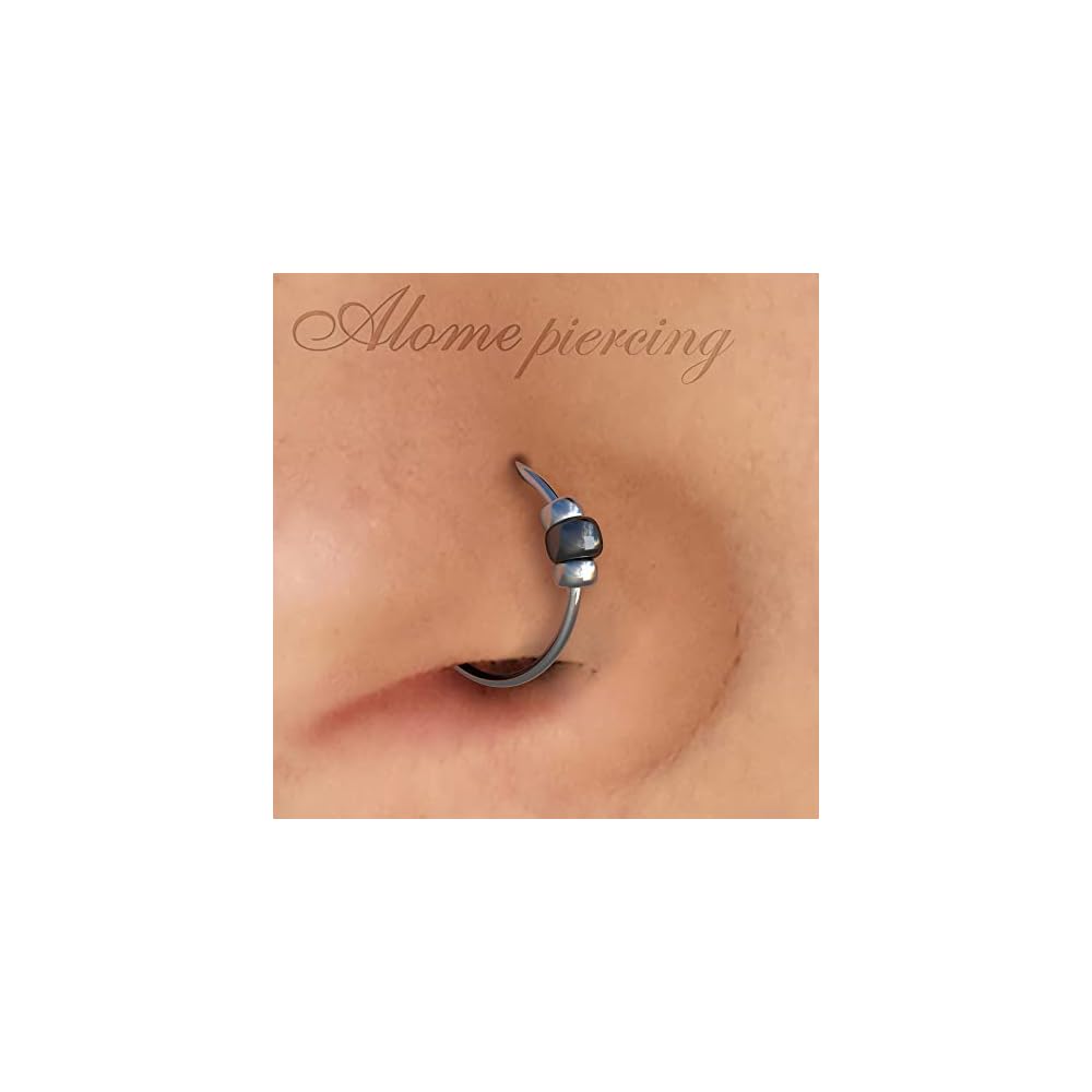 Tiny and Thin Silver Nose Ring - 24 Gauge 7 mm nose piercing hoop - sterling silver nose ring
