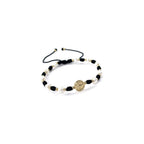 Cultured Freshwater Pearl Bracelet With St Benedict Medal on Adjustable Red String for Women