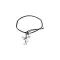 Girl surfer cord bracelet, girl surfer charm bracelet, adjustable bracelet, charm bracelet, personalized bracelet, initial, monogram