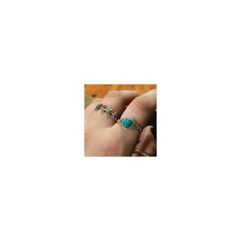 Turquoise Stone Ring 925 Sterling Silver Statement Ring For Women Handmade Gemstone Christmas Jewellery Gift For Her
