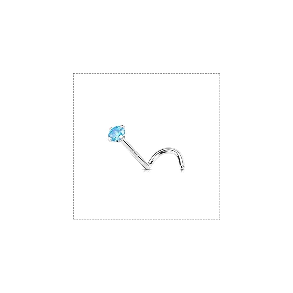 OUFER 925 Sterling Silver Small Nose Rings, 20G Nose Studs, Nostril Nose Piercing Jewelry, Screw Nose Rings For Women Men, Hypoallergenic Nose Rings Studs with Tiny CZ Diamond