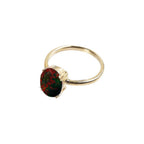 Lover gift ring Vintage Red Bloodstone Engagement Ring- Yellow Gold Signet Ring- Anniversary Gifts For Men- Unisex Ring- Father’s Day Gifts- Flat Gemstone