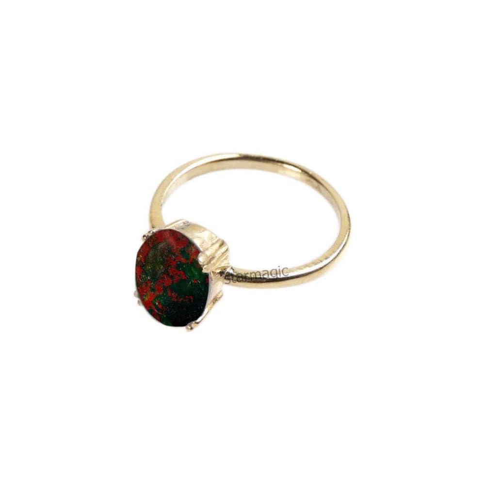 Lover gift ring Vintage Red Bloodstone Engagement Ring- Yellow Gold Signet Ring- Anniversary Gifts For Men- Unisex Ring- Father’s Day Gifts- Flat Gemstone