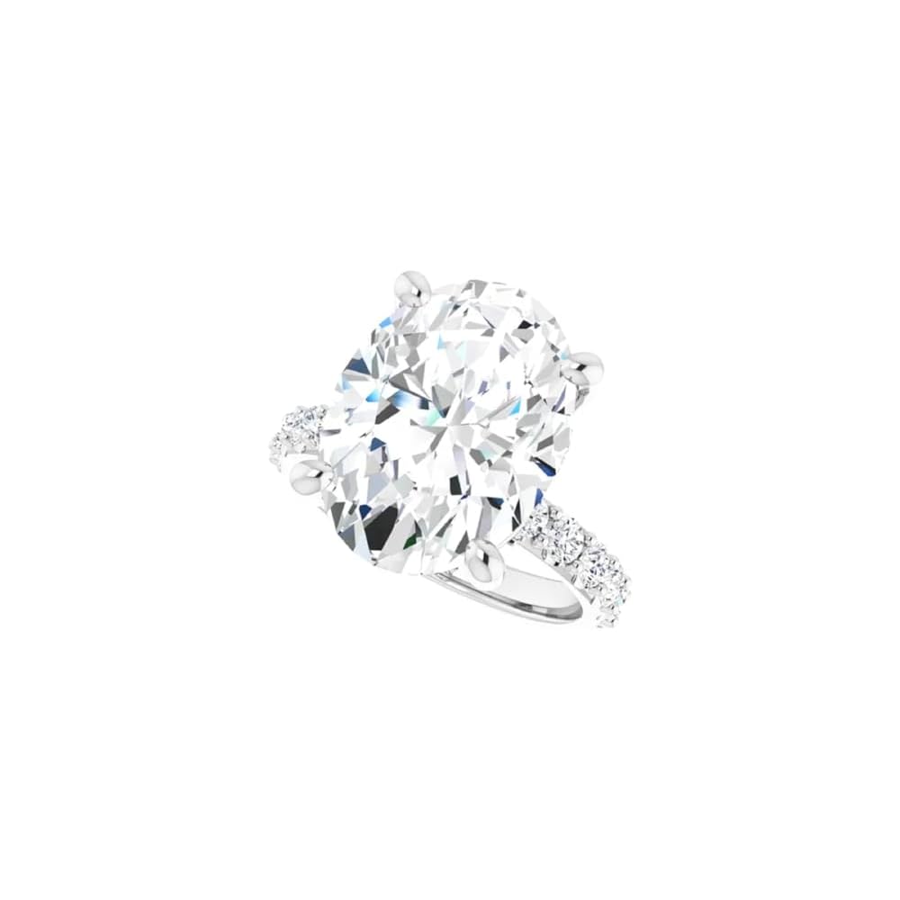 1CT-12CT Oval Moissanite Engagement Ring | Wedding/Bridal Ring Set | Solitaire Halo Style, Solid Sterling Silver Vintage Bridal Rings Gift for Her