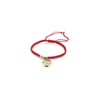 Handwoven Red Thread with Saint Michael Archangel Medal and Cultured Fresh Water Pearl - Catholic Protection Bracelet Adjustable Size for Women