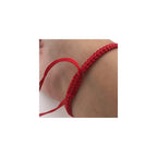 Handwoven Red Thread with Saint Michael Archangel Medal and Cultured Fresh Water Pearl - Catholic Protection Bracelet Adjustable Size for Women