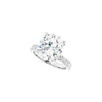 1CT-12CT Oval Moissanite Engagement Ring | Wedding/Bridal Ring Set | Solitaire Halo Style, Solid Sterling Silver Vintage Bridal Rings Gift for Her