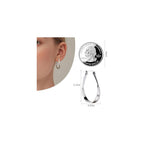 Sterling Silver Hoop Earrings Lightweight Hypoallergenic Spiral Twist Mobius Earrings for Women