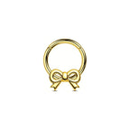 OUFER 316L Surgical Steel Bow Septum Rings, 16G Septum Piercing Jewelry