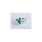 Turquoise Stone Ring 925 Sterling Silver Statement Ring For Women Handmade Gemstone Christmas Jewellery Gift For Her