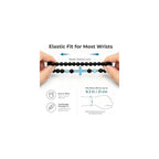 2-Pack Men's Cross Bracelet, Handmade Glow Lava Stone Beaded Set