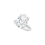 1CT-12CT Oval Moissanite Engagement Ring | Wedding/Bridal Ring Set | Solitaire Halo Style, Solid Sterling Silver Vintage Bridal Rings Gift for Her