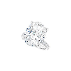 1CT-12CT Oval Moissanite Engagement Ring | Wedding/Bridal Ring Set | Solitaire Halo Style, Solid Sterling Silver Vintage Bridal Rings Gift for Her