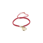 Handwoven Red Thread with Saint Michael Archangel Medal and Cultured Fresh Water Pearl - Catholic Protection Bracelet Adjustable Size for Women