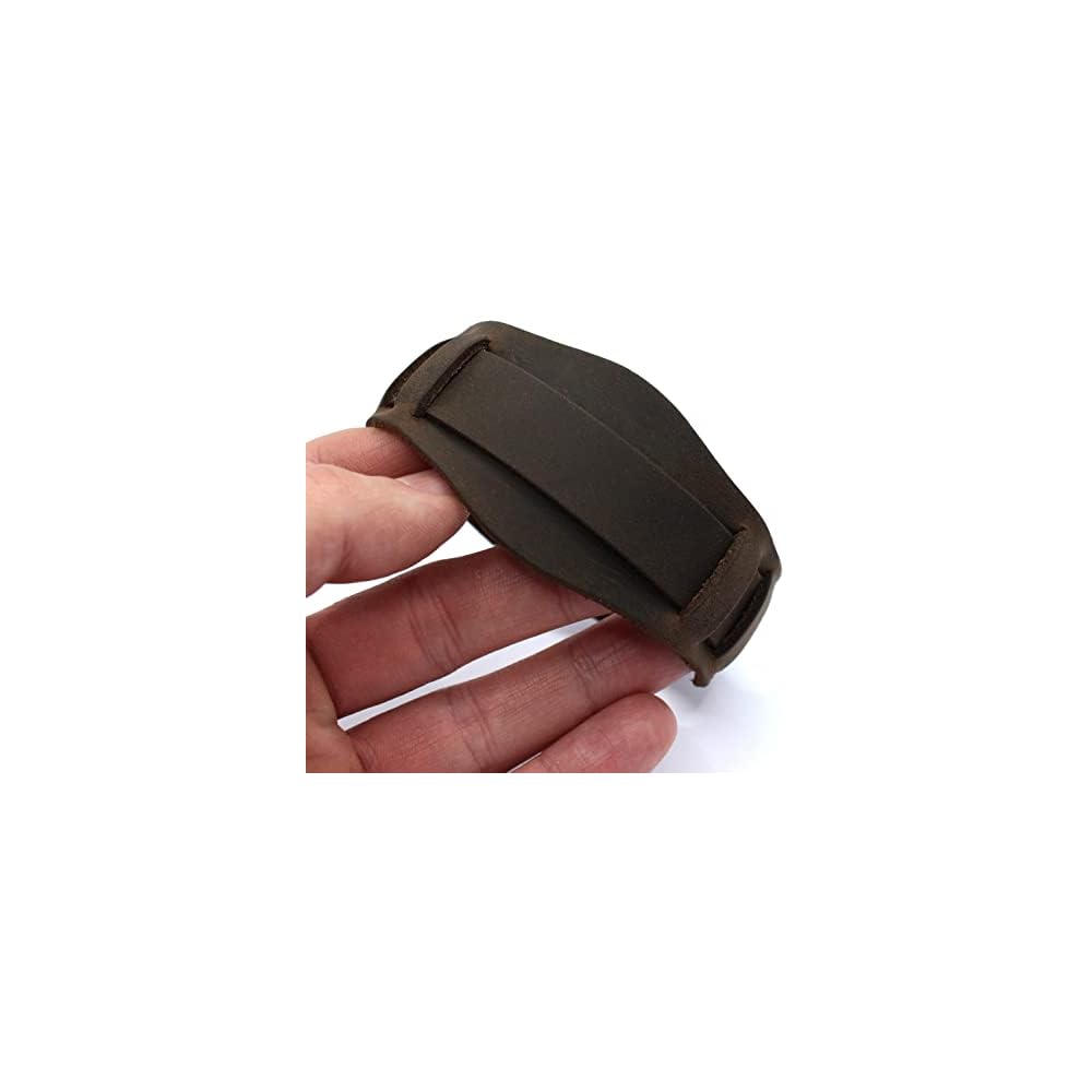 G1041 Model - soft thin handmade leather watch strap with bund pad unstitched 18 mm 16mm lugs retro style design