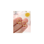 OUFER 316L Surgical Steel Bow Septum Rings, 16G Septum Piercing Jewelry