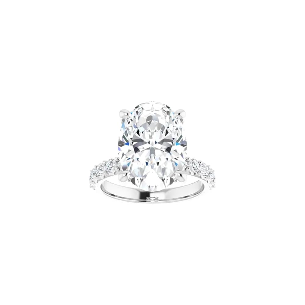 1CT-12CT Oval Moissanite Engagement Ring | Wedding/Bridal Ring Set | Solitaire Halo Style, Solid Sterling Silver Vintage Bridal Rings Gift for Her