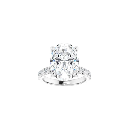 1CT-12CT Oval Moissanite Engagement Ring | Wedding/Bridal Ring Set | Solitaire Halo Style, Solid Sterling Silver Vintage Bridal Rings Gift for Her