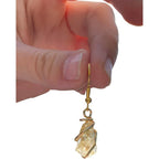 Citrine Crystal Earrings, Citrine Earrings, Dangle Earrings, Birthstone Earrings, Wire wrapped crystal, Crystal Earrings, Pair