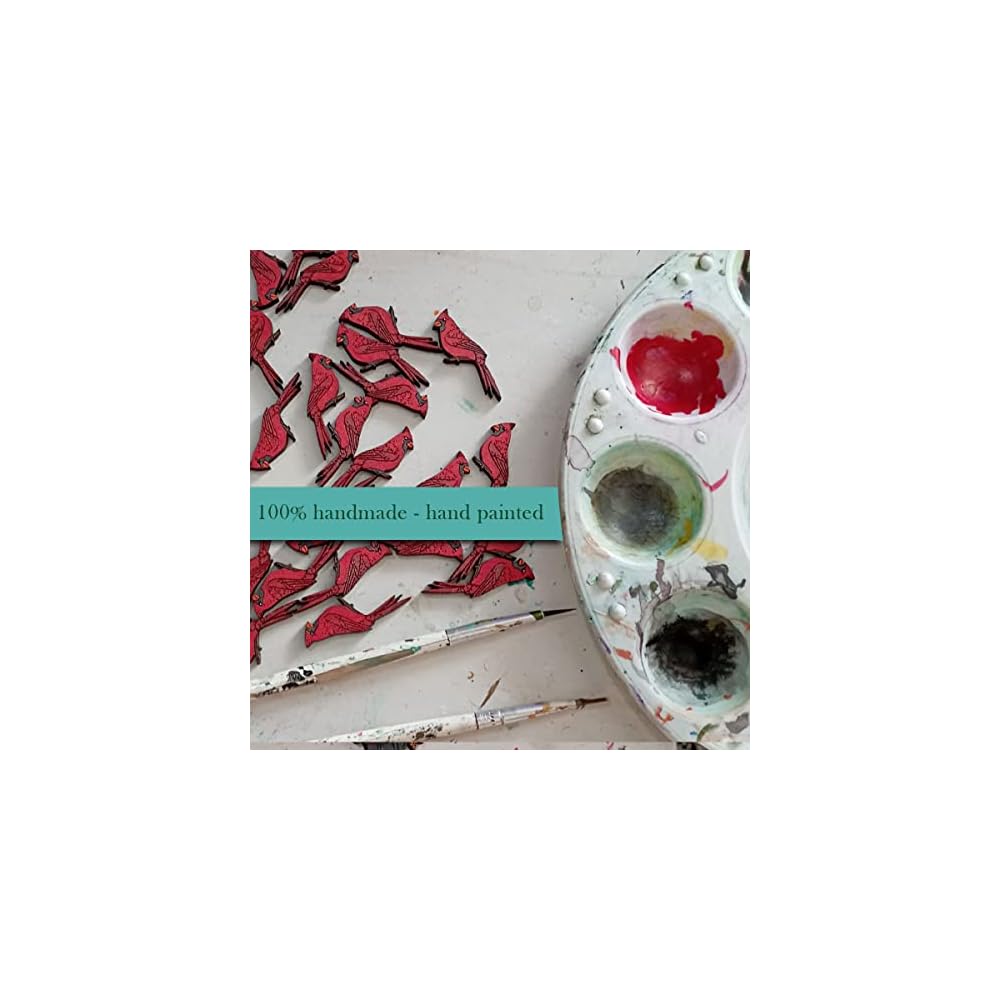 Northern cardinal handmade stud bird earrings for women stainless steel post
