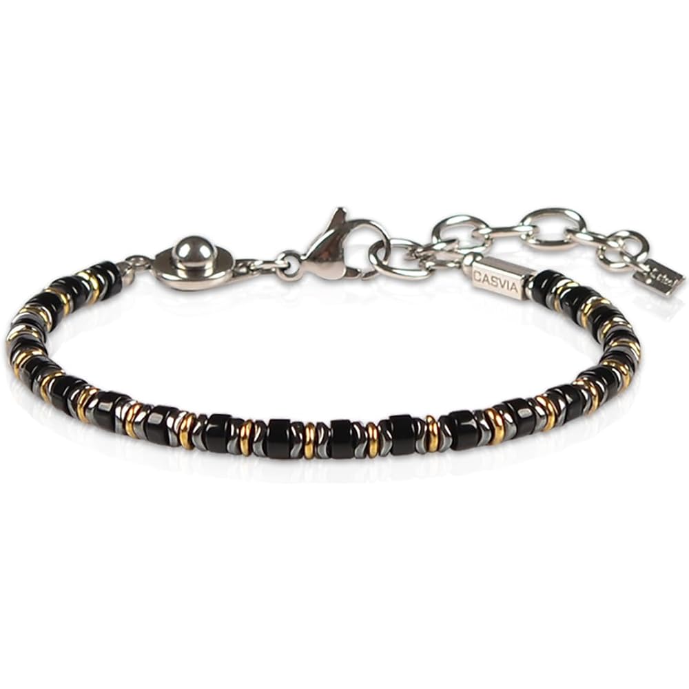 Men’s Obsidian Hematite Bracelet Adjustable Handmade Gift for Men
