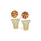 Sports Earrings for Women, 18K Gold Plated Stud Earring Set Jewelry Gifts