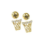 Sports Earrings for Women, 18K Gold Plated Stud Earring Set Jewelry Gifts