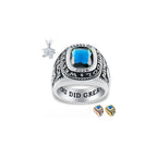 PJM Mementos Made in USA Customized Class Rings 925 Sterling Silver Personalized Women's Men's Class Ring 2026 2027 2028 Custom Graduation Ring High School Graduation