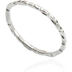 925 Sterling Silver Minimalist Hammered Skinny Knuckle Stacking Rings