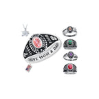 PJM Mementos Made in USA Customized Class Rings 925 Sterling Silver Personalized Women's Men's Class Ring 2026 2027 2028 Custom Graduation Ring High School Graduation