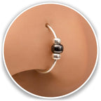 Tiny and Thin Silver Nose Ring - 24 Gauge 7 mm nose piercing hoop - sterling silver nose ring
