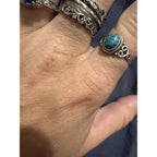 Turquoise Stone Ring 925 Sterling Silver Statement Ring For Women Handmade Gemstone Christmas Jewellery Gift For Her