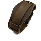 G1041 Model - soft thin handmade leather watch strap with bund pad unstitched 18 mm 16mm lugs retro style design